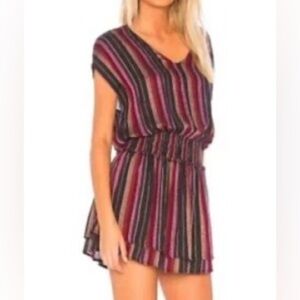 Striped Multicolor V-Neck Dress